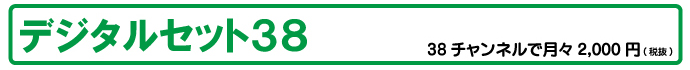 STBプレミアムチャンネル「デジタルセット38」